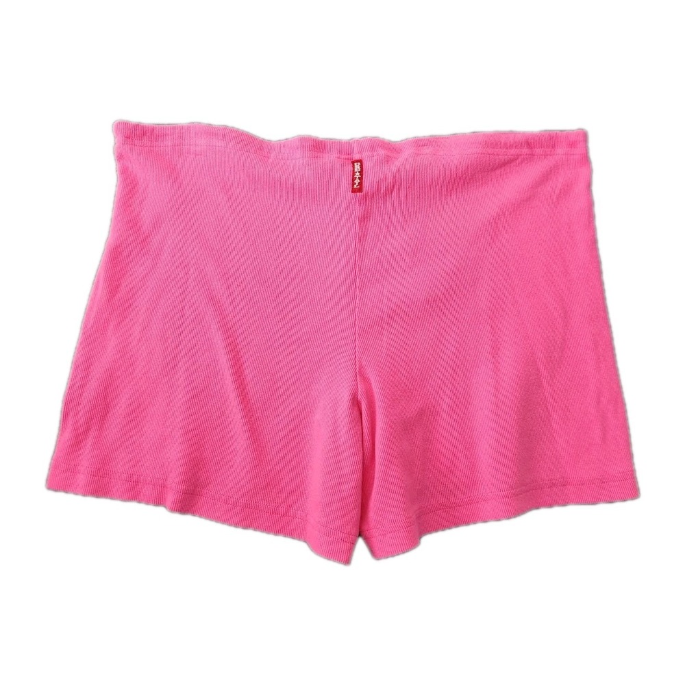 Hard Tail Forever Ribbed Cloth Loungewear Pink Shorts Made In USA Size L Cotton